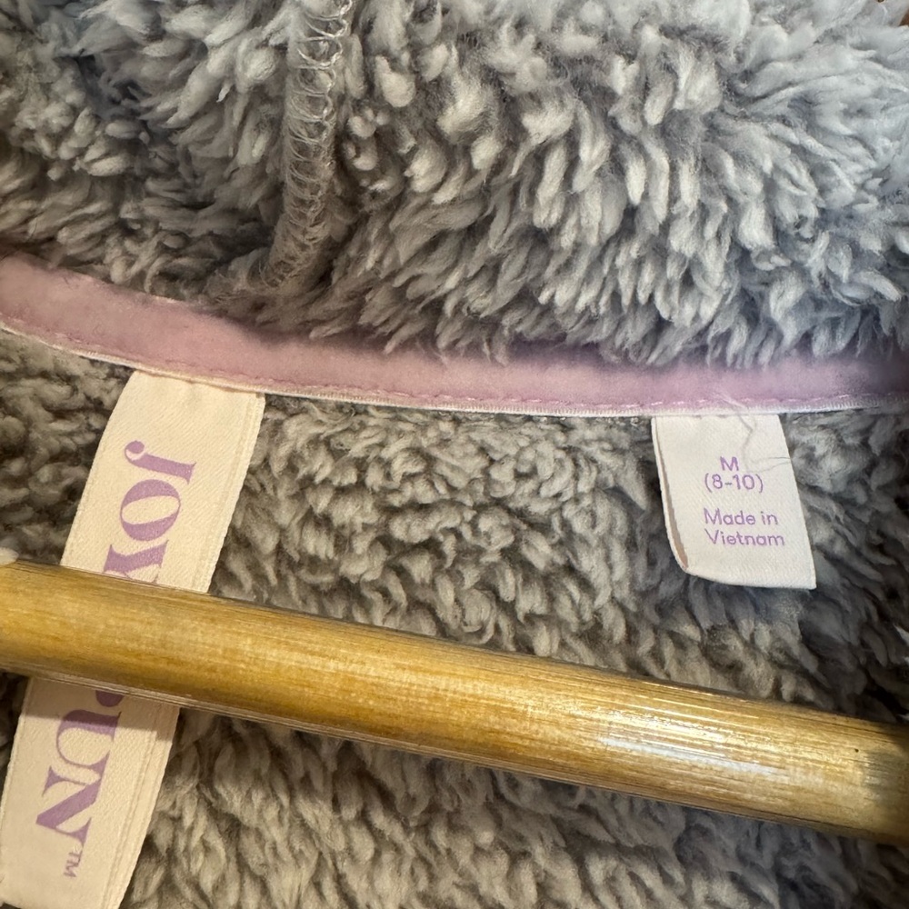 JOYSPUN Cozy Gray Hooded Fleece Robe/Snuggie - Picture 8 of 9
